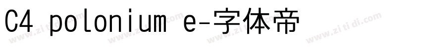 C4 polonium e字体转换
